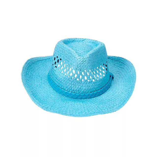 Blue Straw Cowboy Hat at Spirit Halloween