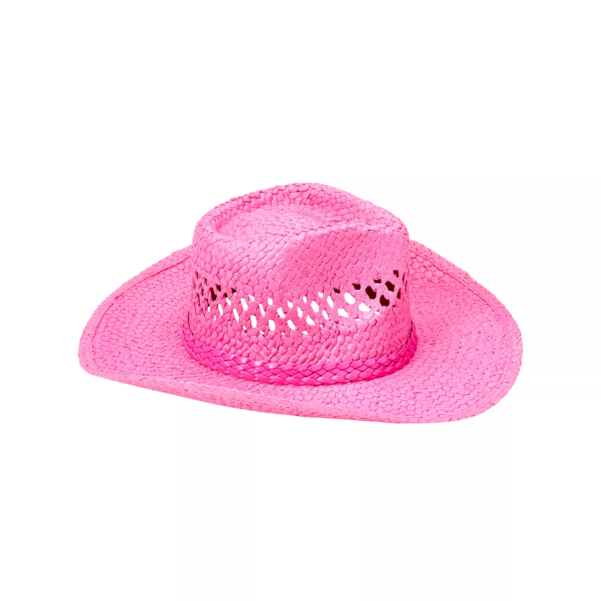 Pink Straw Cowboy Hat at Spirit Halloween