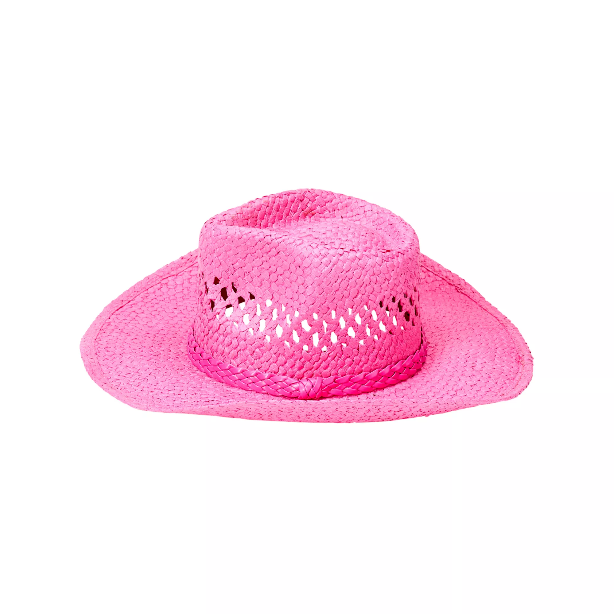 Pink Straw Cowboy Hat at Spirit Halloween