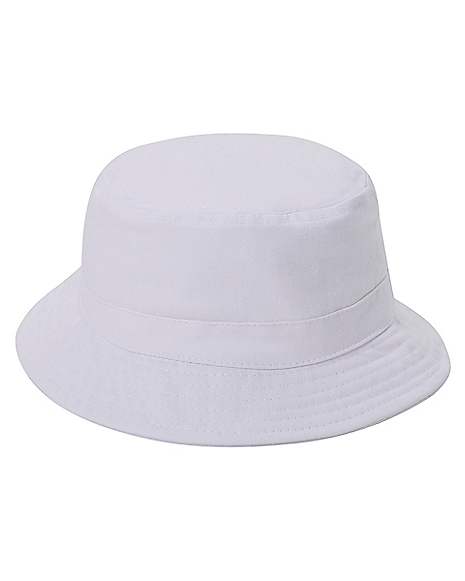 White Canvas Bucket Hat - Spirithalloween.com