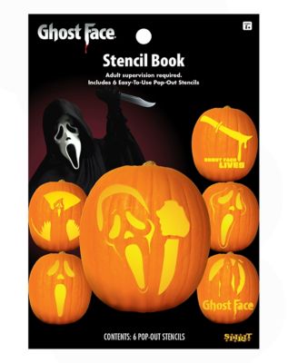 Ghost Face Pop-Out Pumpkin Stencils - 6 Pack 