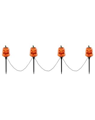 Light-Up LED Jack-O-Lantern Pathway Markers