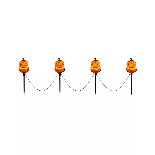 Light-Up LED Spooky Pumpkin Pathway Markers at Spencer's