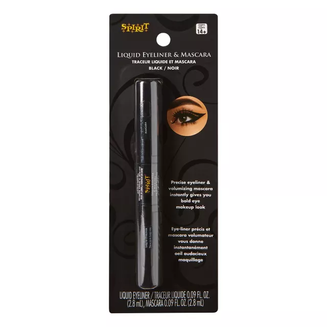 Black Liquid Eyeliner and Mascara Makeup Kit at Spirit Halloween