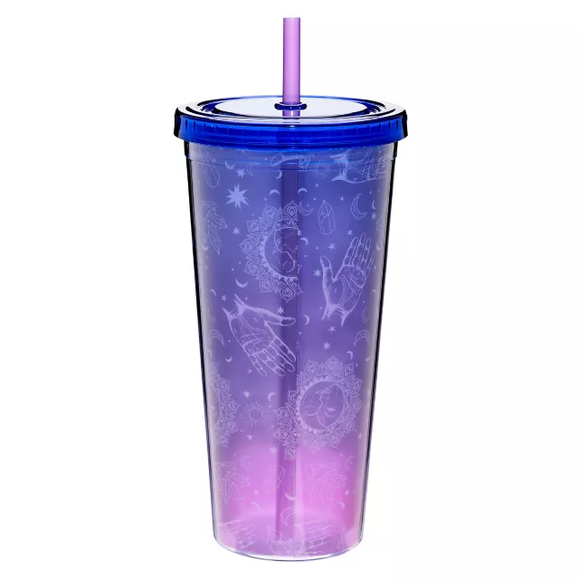 Tarot Moon and Stars Cup with Straw - 20 oz. at Spirit Halloween