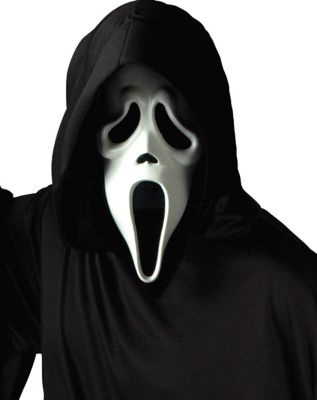 Glow in the Dark Ghost Face Full Mask - Spirithalloween.com