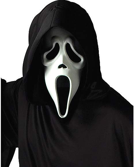 kapperszaak hervorming Ga naar beneden Glow in the Dark Ghost Face Full Mask - Spirithalloween.com