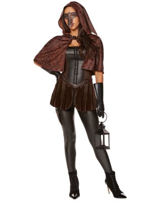 Masquerade Ladies Bronze & Black Steampunk Costume To Hire