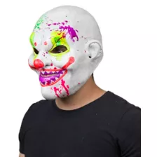 Black Light Neon Clown Full Mask at Spirit Halloween