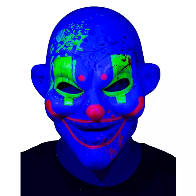 Black Light Neon Clown Full Mask at Spirit Halloween