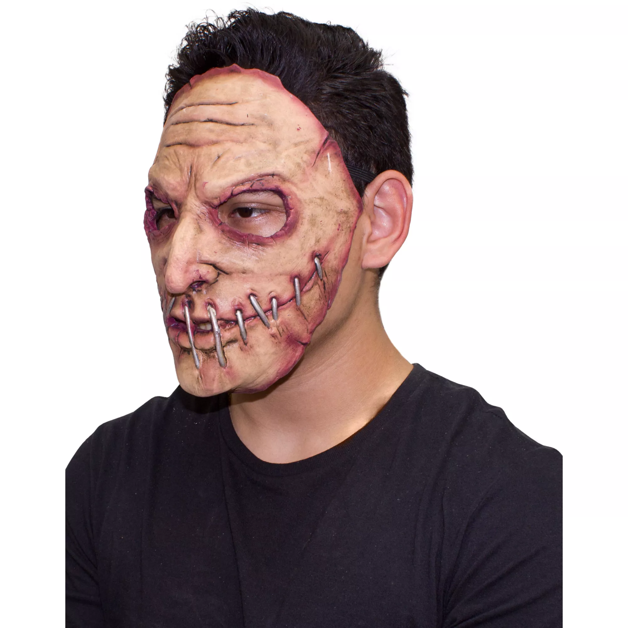 Stitched Smile Half Mask at Spirit Halloween