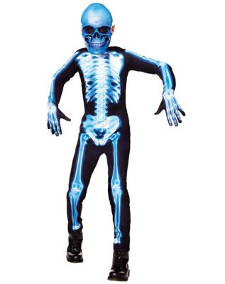 half skeleton costume