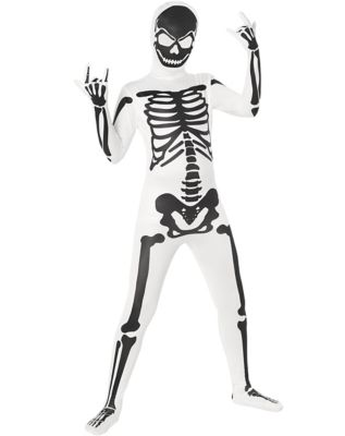 Black and White Skeleton Skin Suit Costume