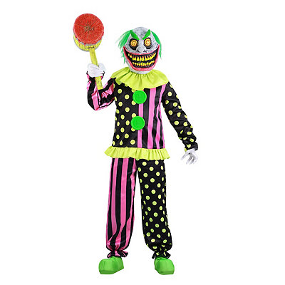  Spirit Halloween Adult Neon Carnival Clown Costume - XL, Neon  Clown Outfit, Group Costumes