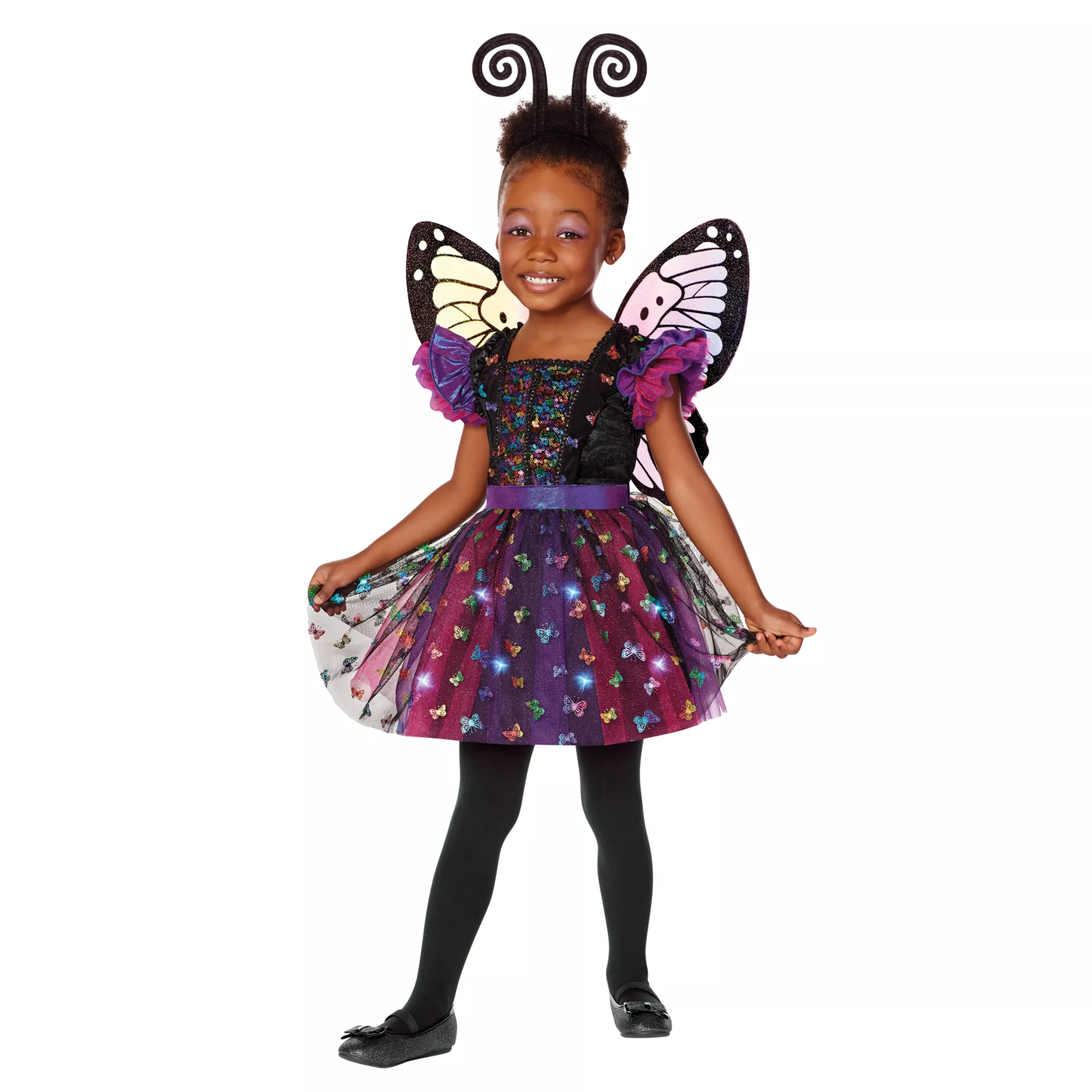 Toddler Light-Up Rainbow Butterfly Costume at Spirit Halloween