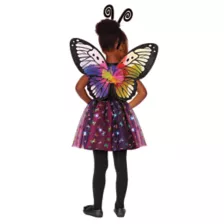 Toddler Light-Up Rainbow Butterfly Costume at Spirit Halloween