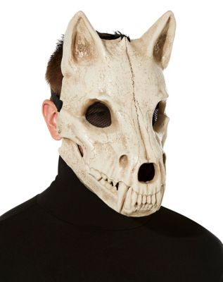 Skeletal Wolf Half Mask
