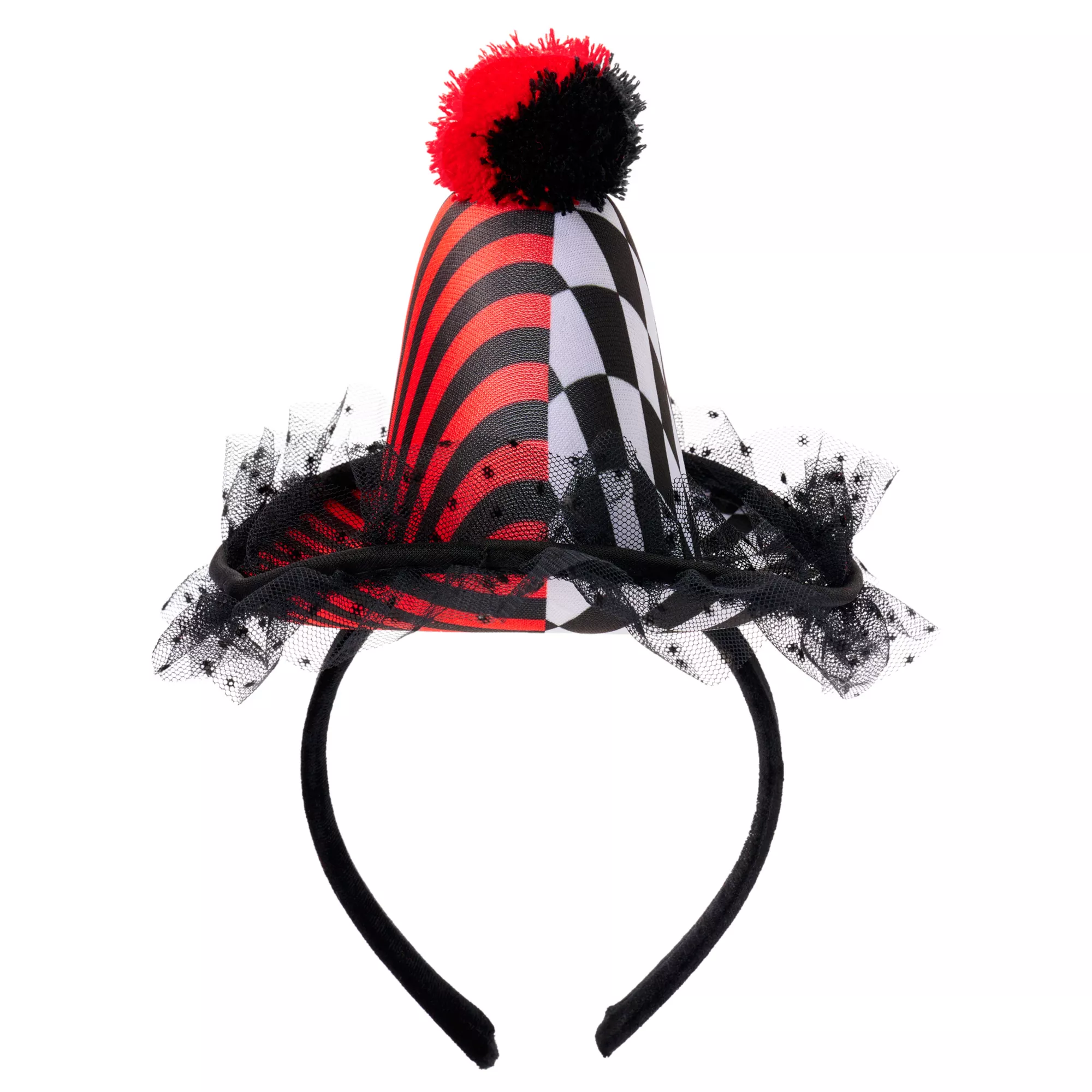 Scary Clown Mini Hat Headband at Spirit Halloween