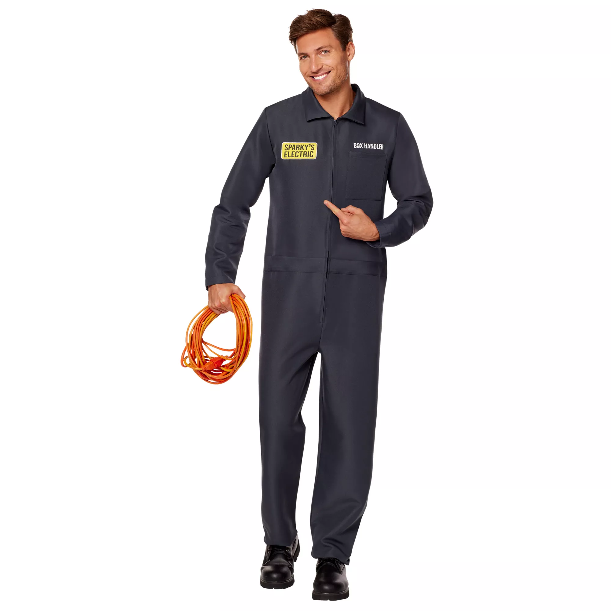 Adult Sparky's Electric Jumpsuit Costume at Spencer's