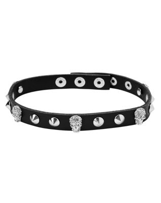 Skull Horror Punk Choker Necklace - Spirithalloween.com