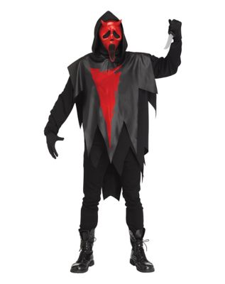 Halloween Devil Black Spider Costume Adult Horror Short Cobweb