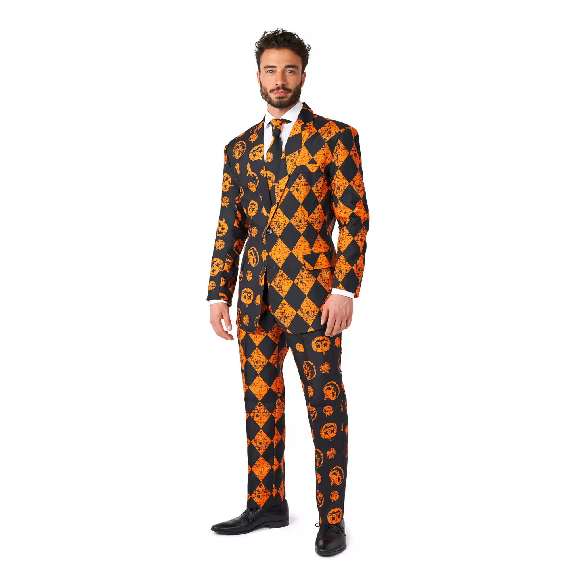 Adult Distressed Pumpkin Party Suit at Spirit Halloween