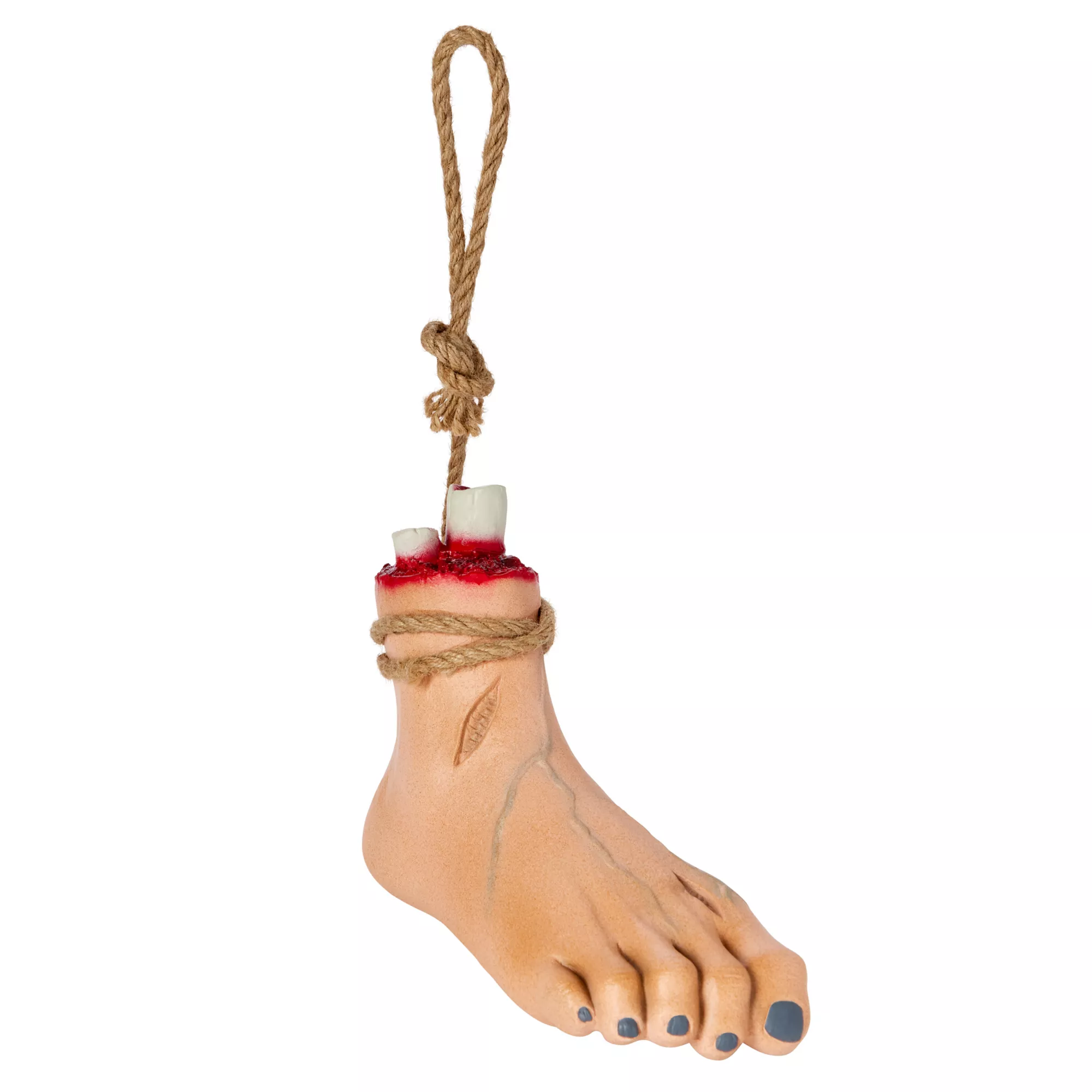 Hanging Severed Foot at Spirit Halloween