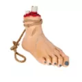 Hanging Severed Foot at Spirit Halloween