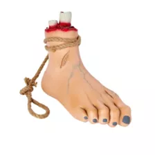 Hanging Severed Foot at Spirit Halloween