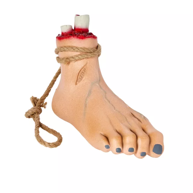 Hanging Severed Foot at Spirit Halloween