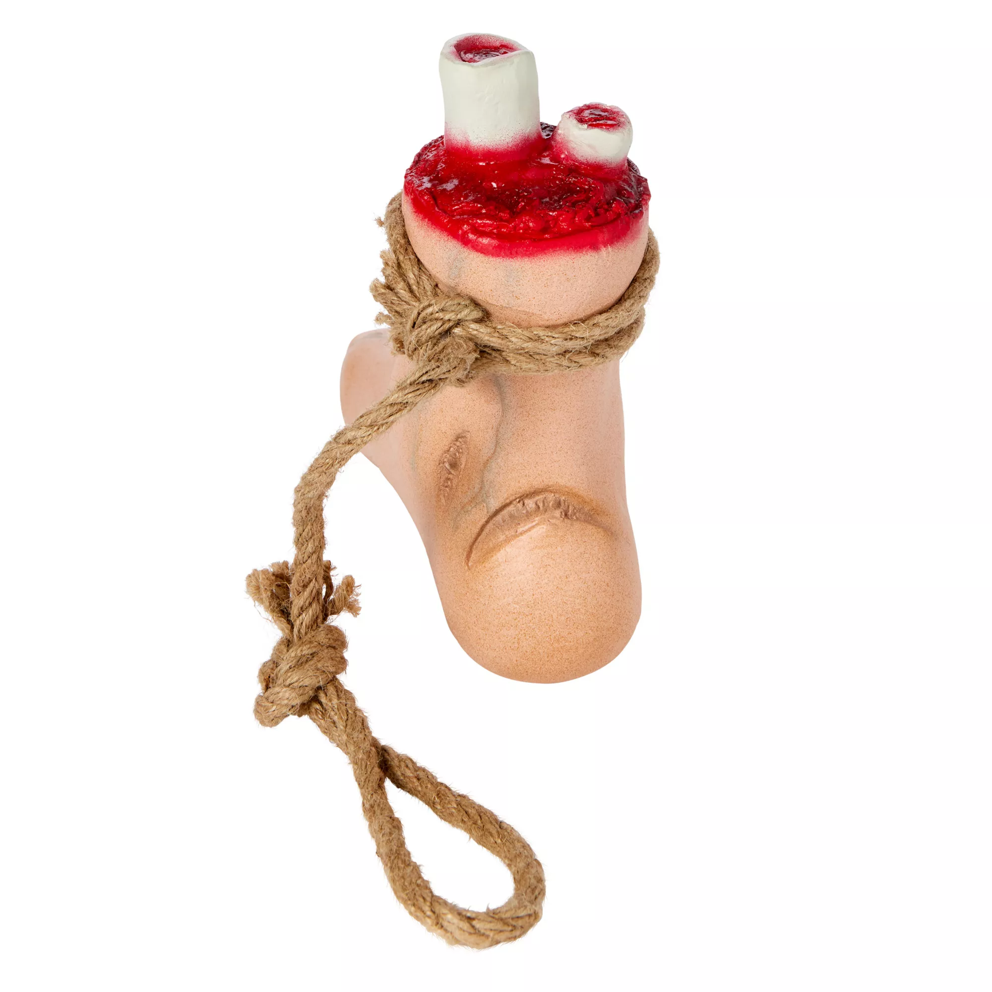 Hanging Severed Foot at Spirit Halloween