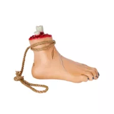 Hanging Severed Foot at Spirit Halloween
