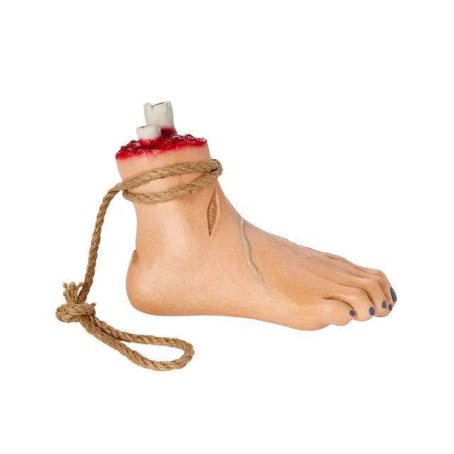 Hanging Severed Foot at Spirit Halloween
