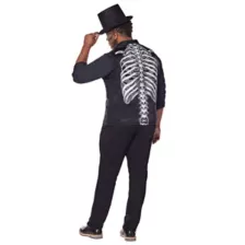 Adult Skeleton Plus Size Vest at Spencer's