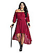 Adult Burgundy Peasant Dress