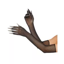 Rhinestone Claw Fallen Angel Gloves at Spencer's