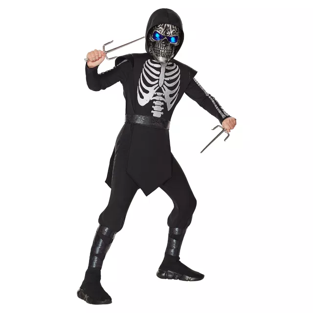 Kids Light-Up Skeleton Ninja Costume at Spirit Halloween