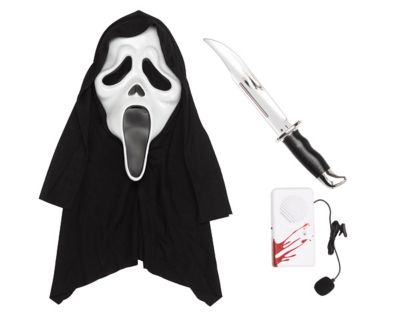 Ghost Face Costume Kit With Voice Changer