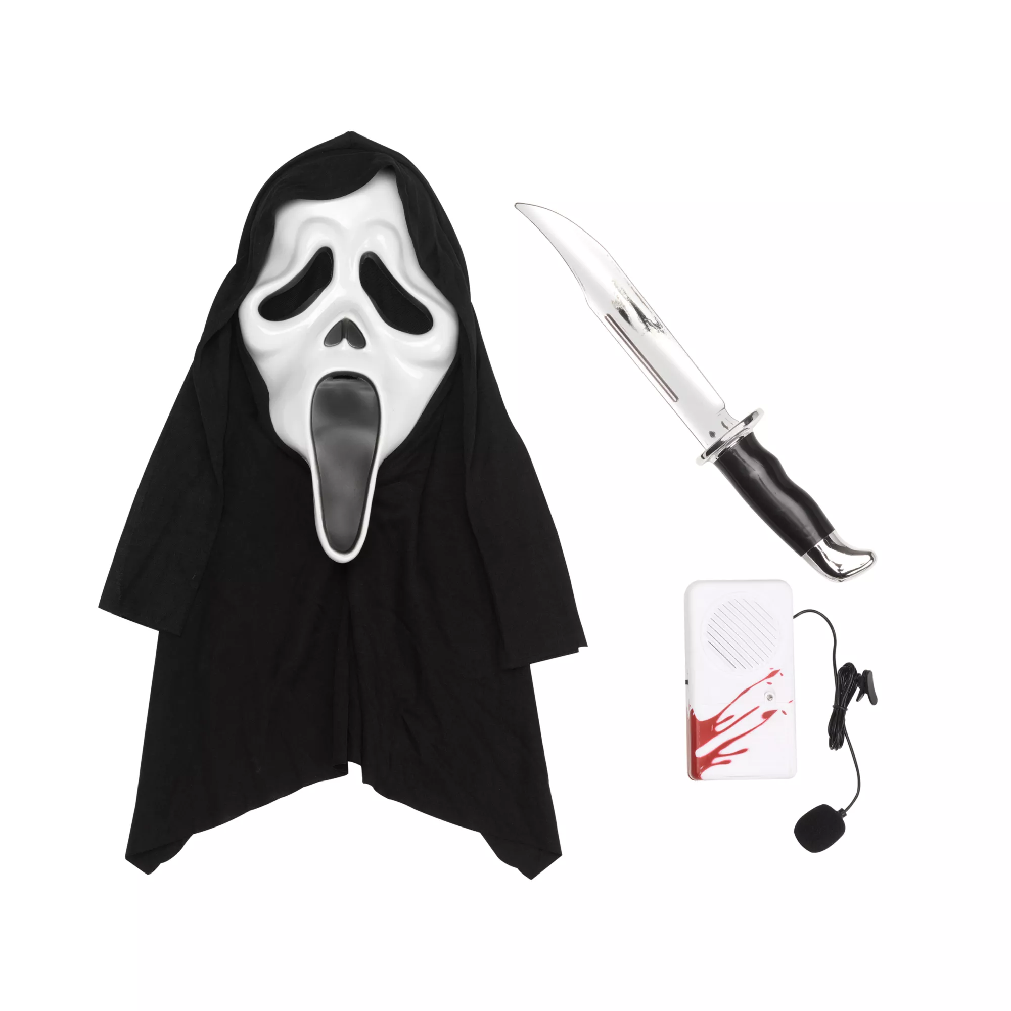 Ghost Face Costume Kit with Voice Changer at Spencer's