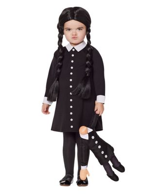 morticia addams kids costume