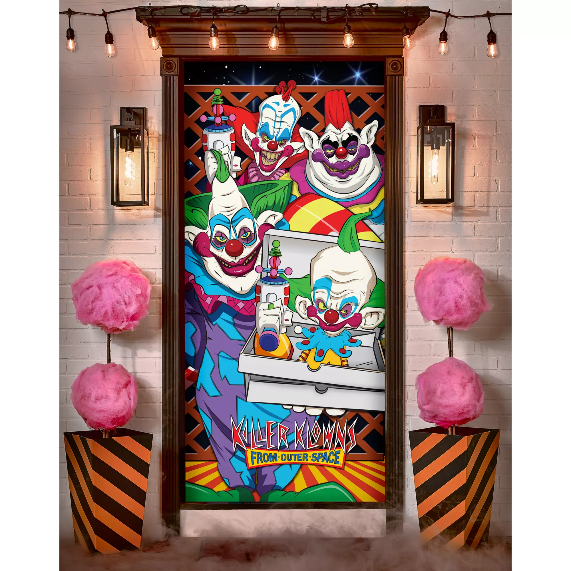 Killer Klowns from Outer Space Door Cover at Spirit Halloween