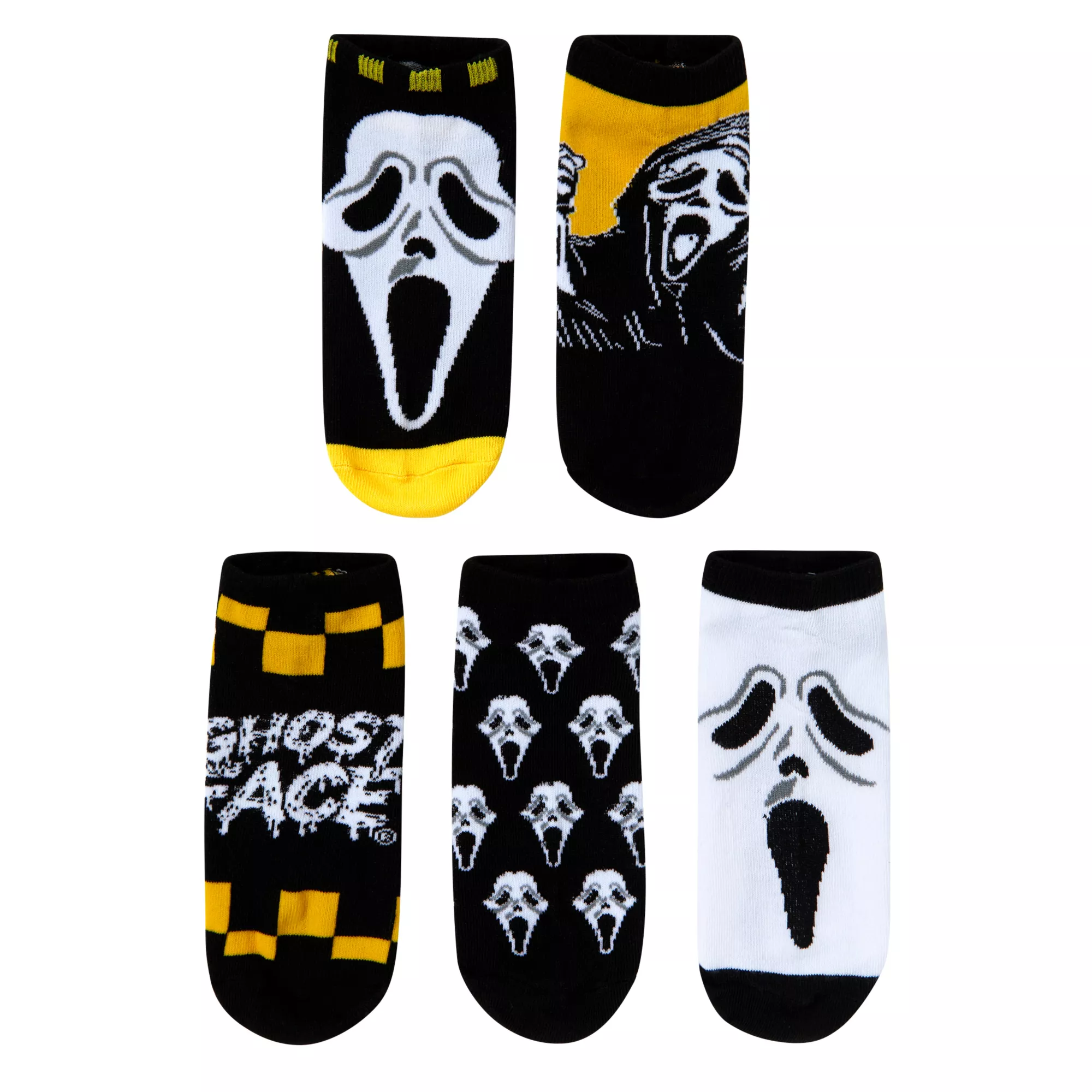 Ghost Face No Show Socks - 5 Pack at Spencer's