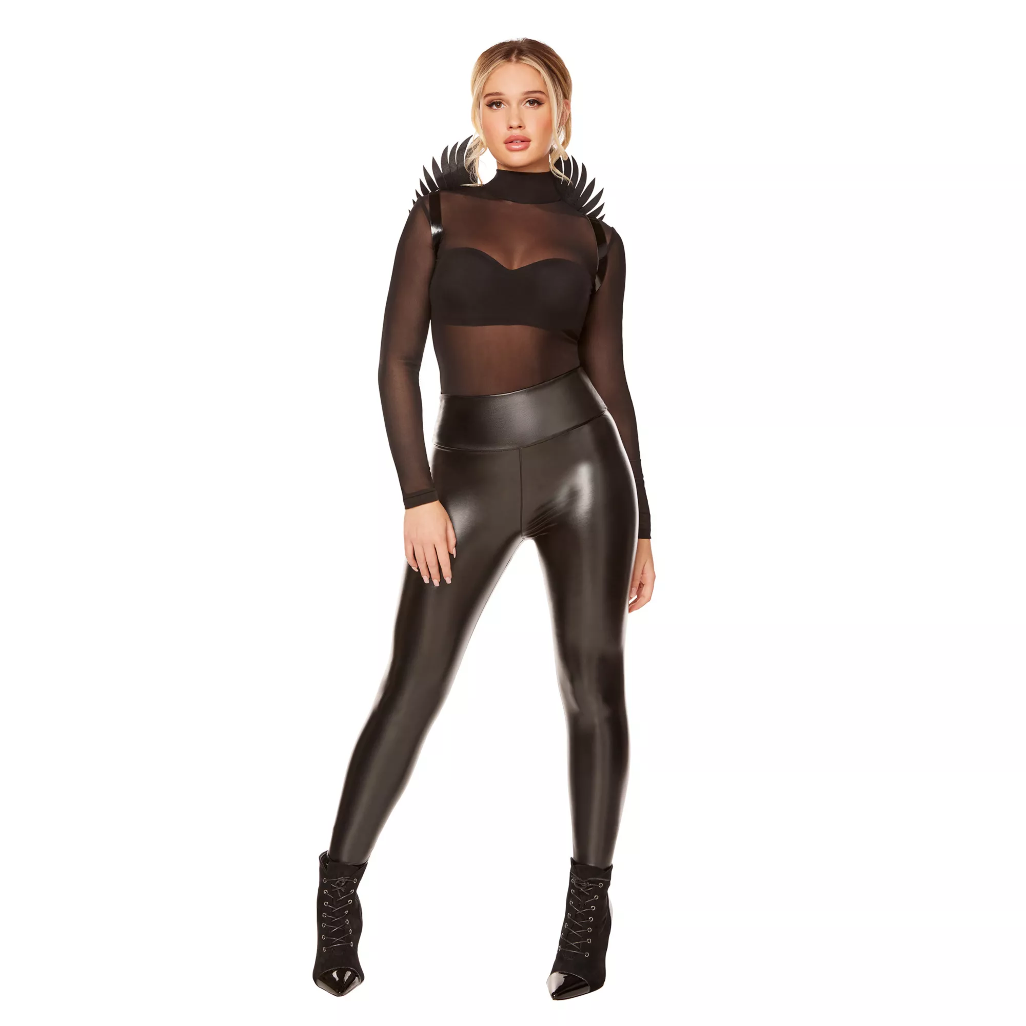 Black Faux Leather Fallen Angel Wings at Spirit Halloween