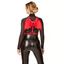 Red Faux Leather Devil Wings at Spirit Halloween