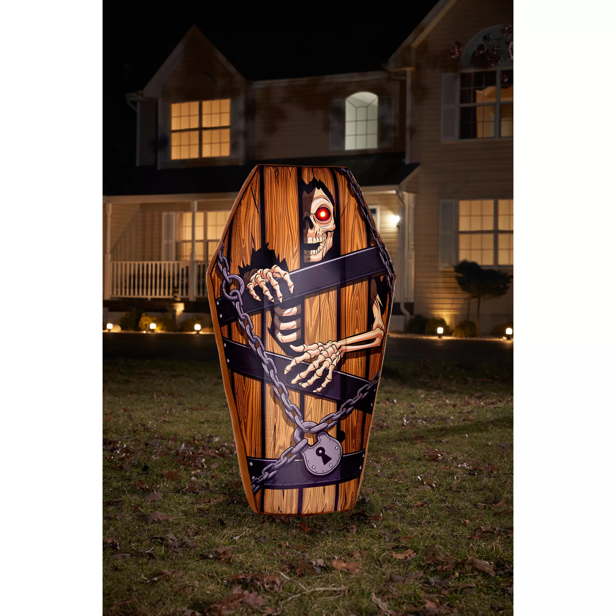 5.7 Ft Light-Up Coffin Inflatable Decoration at Spirit Halloween