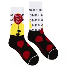 Pennywise You'll Float Too Crew Socks - It at Spirit Halloween