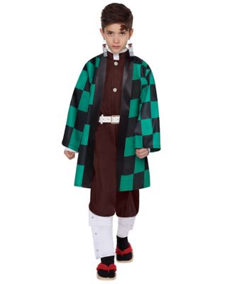 Childrens Kids Tanjiro Kamado Anime Halloween Costume Cosplay Complete Set  2-10T