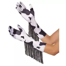 Western Cow Print Fringe Gloves at Spirit Halloween