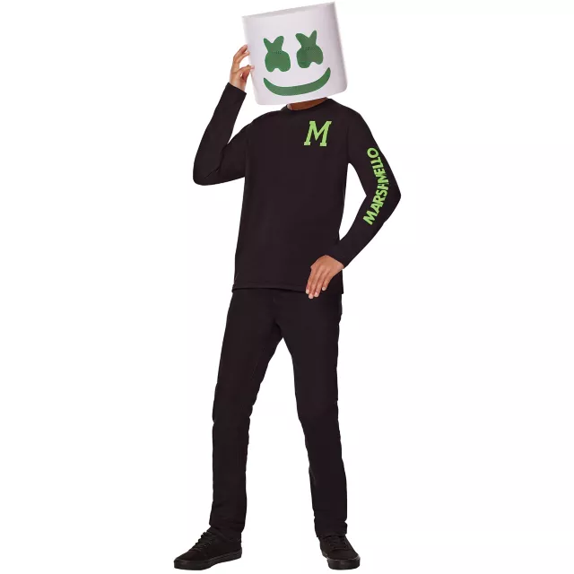 Kids Glow in the Dark Marshmello Costume Kit