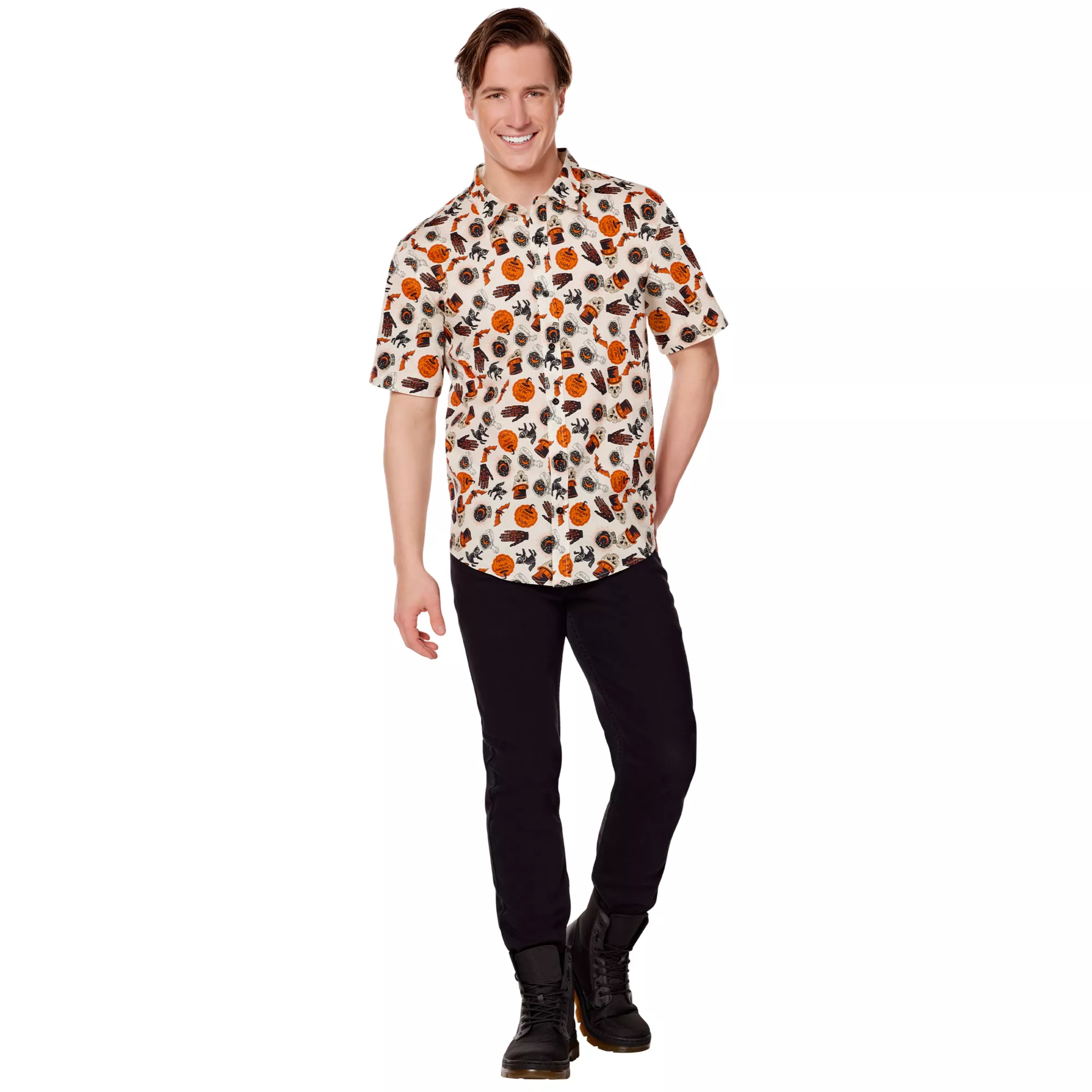 Adult Vintage Button Up Shirt at Spirit Halloween
